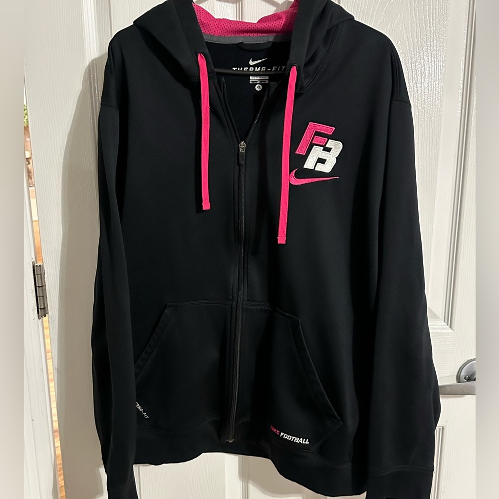 Nike Black Hoodie with Pink Details